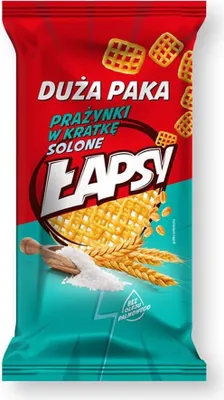 Zdjęcie produktu dla Łapsy Prażynki w kratkę solone 110g