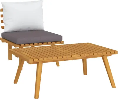 Produktbild von vidaXL 2-tlg. Garten-Lounge-Set mit Kissen Massivholz Akazie