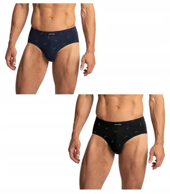 Zdjęcie produktu dla LAMA Slipy Męskie Bawełniane kolor CZARNY-GRANAT r. XL, 2 szt.