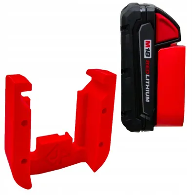 Produktbild von P4U Akku-Halterung Milwaukee M18 flach Rot