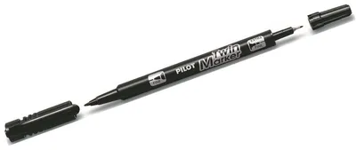 Produktbild von Twin-Marker BEGREEN, Doppelspitze, Strichstärke 0,2 mm (EF) + 0,8 mm (F), schwarz