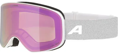 Produktbild von ALPINA SLOPE Q-LITE - verspiegelte, kontrastverstärkende Skibrille mit 100% UV-Schutz, für Erwachsene, white matt, M
