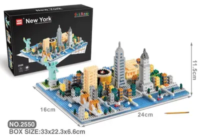 Obrázek produktu pro Stavebnice New York skyline model clamp building blocks Stavební bloky Micro-Bricks