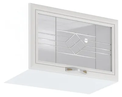 Image de Vitrine haute à portes battantes SILVARA - largeur 60 cm, pin Andersen / blanc