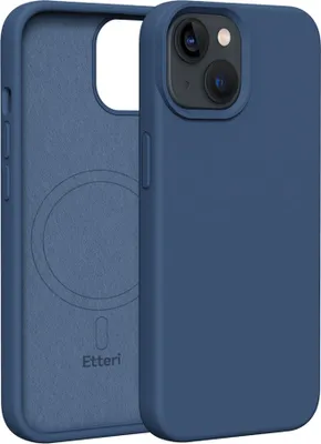 Produktbild von Etteri Silikon Mag Cover für iPhone 14 6,1" Handyhüllen Dunkelblau