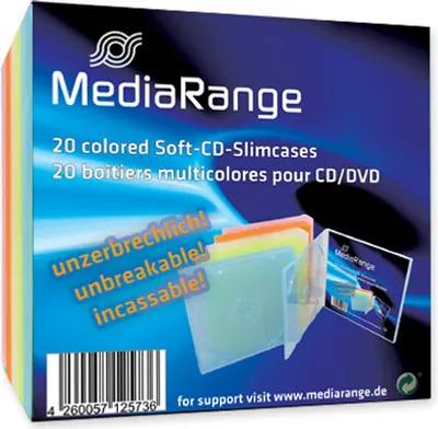 Produktbild von 200 (10x 20St) DVD CD Hüllen Soft-Slimcase unzerbrechlich Bruchsicher