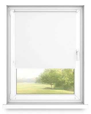Produktbild von Time4blinds - Rollo ohne Kassette, 130x250 cm, Schneeweiß, Steuerung Links