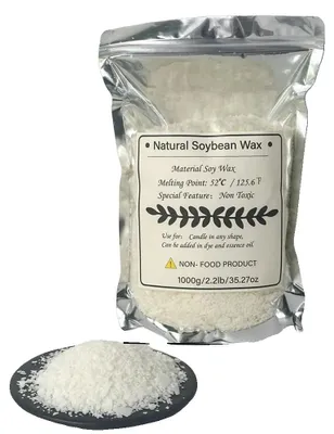 Immagine prodotto di Cera per candele, miscela di soia e paraffina, ideale per progetti fai-da-te, 1000g