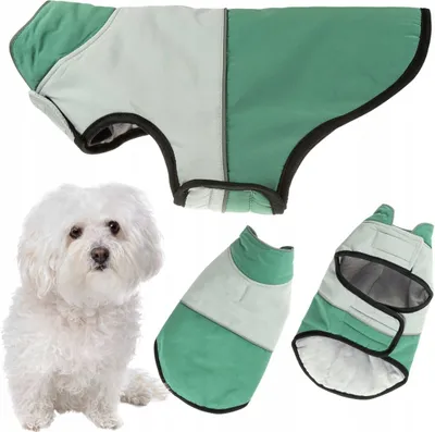 Produktbild von Hundewintermantel mit Reflektor isoliert, Jacke mit Klettverschluss M