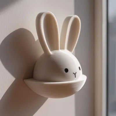 3D-gedruckte Hasen-Wanddekoration – Decords, Produktansicht 1