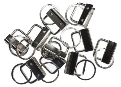Produktbild von 10x Schlüsselanhänger DIY Anhänger Schlüssel Basteln Endkappen Schlüsselband 26mm
