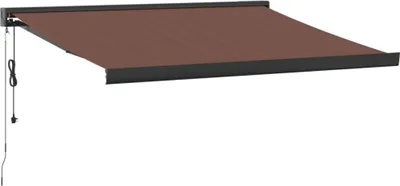 Zdjęcie produktu dla vidaXL Markiza automatyczna brązowa 350x250 cm