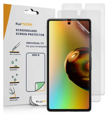 Produktbild von kwmobile 3x Folie matt kompatibel mit Google Pixel 7a - Displayschutzfolie Schutzfolie - Displayschutz Displayfolie entspiegelt