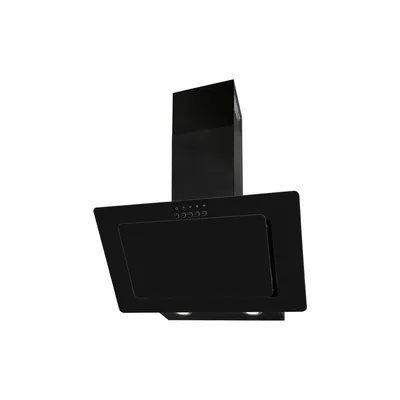 A black kitchen hood against a white background.