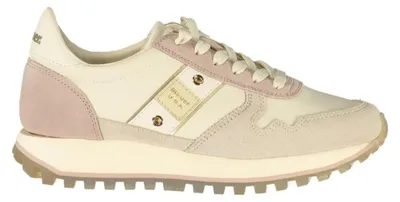 Produktbild von Beiger Damensportschuh mit Fliederdetails und herausnehmbarem Fußbett