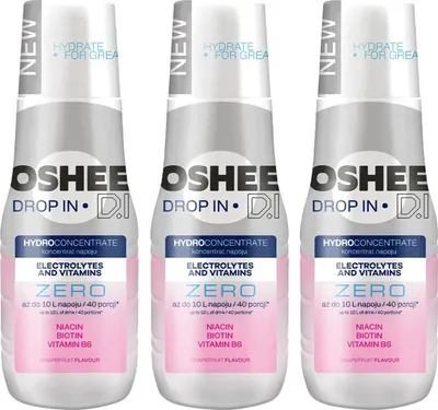 Image de NOUVEAU OSHEE Drop In Zero Pamplemousse 3x500ml Electrolyte Vitamine Sans Sucre