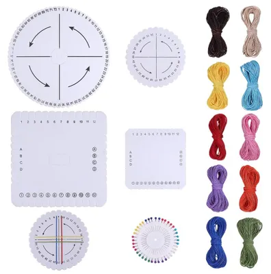 Kumihimo-Armband-Kit mit 4 Flechtscheiben, 150-teilig
