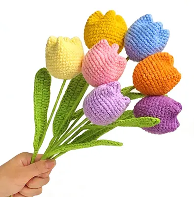 Image de Lot de 5 fleurs en crochet pour la décoration intérieure