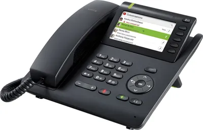 Produktbild von Unify OpenScape CP600 VoIP-Tischtelefon, Refurbished, SIP, Tasten, LED, Bluetooth, 3-Wege Anruffunktion, Schwarz
