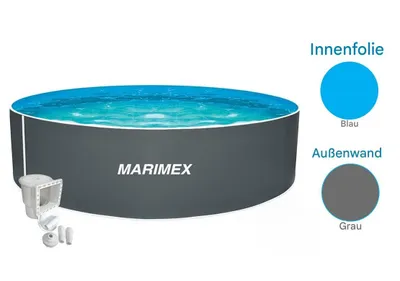 Produktbild von Stahlwandpool Marimex Orlando 3,66 x 0,91m Grau + Skimmer