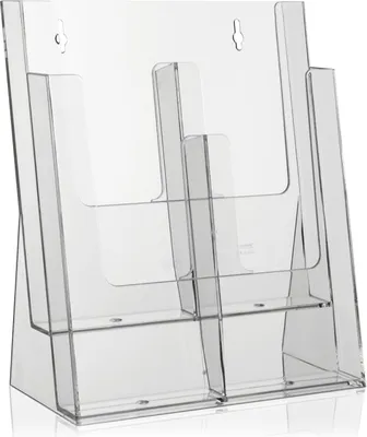 Produktbild von DL 1/3 A4 Prospekthalter / 2 Etg./ 4 Fä.