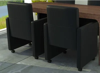 Produktbild von Esszimmerstühle 2 Stk. Schwarz Kunstleder , Esszimmerstühle Design 2024