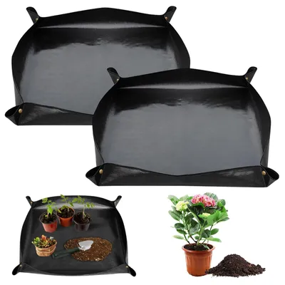 Productafbeelding van Set van 2 Waterdichte Plantenmatten | 100 x 100 cm | PE Tuinmat