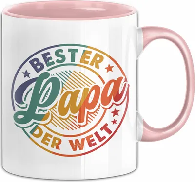 Produktbild von Bester Papa Der Welt Tasse Geschenk Zum Vatertag Von Tochter Sohn Becher (Rosa)