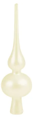 Image de BURI Pointe de sapin de Noël 20cm Pointe de sapin de Noël Décoration d'arbre, Couleur:Blanc mat