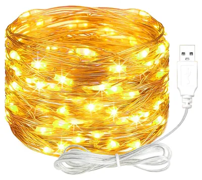 LED-Lichterkette 3m 30 LEDs warmweiß USB wasserdicht