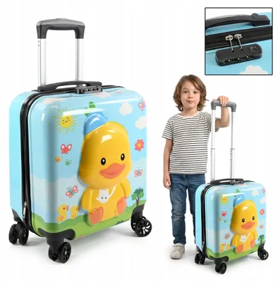 Produktbild von Kinder Reisekoffer Handgepäck Trolley mit Zahlenschloss - Leichter ABS Koffer mit 4 Rollen