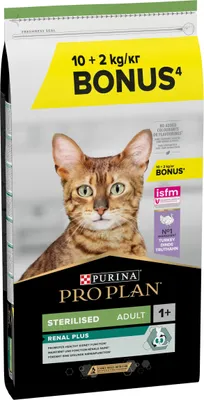 Productafbeelding van PRO PLAN Kattenvoer Sterilised Kat, Rundvlees, 10 kg + 2 kg