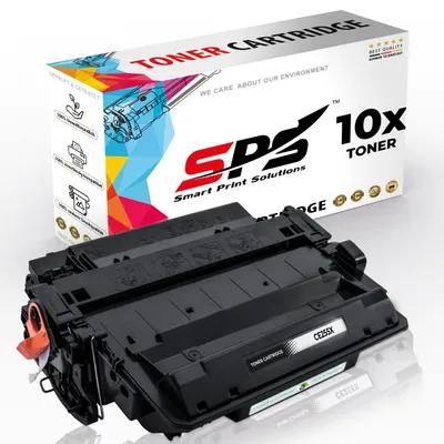 Produktbild von 10x Toner 55X CE255X Schwarz Kompatibel für HP Laserjet Pro M521DW Drucker