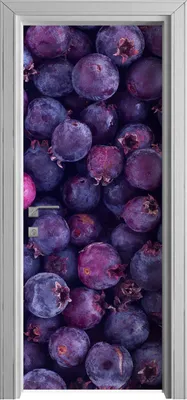 Produktbild von Tür Selbstklebende 80x210 cm Türfolie Türtapete Klebefolie - Schattenbeere Obst