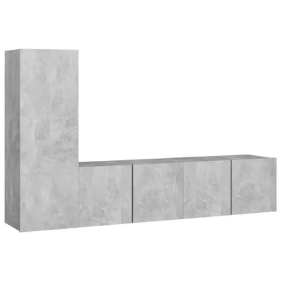 Produktbild von vidaXL 3-tlg. TV-Schrank-Set Betongrau Holzwerkstoff