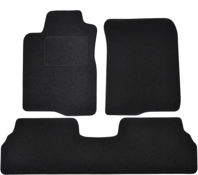 Produktbild von J&J AUTOMOTIVE | Velours Fußmatten Autotepiche Passend Für Toyota Corola Verso 3 AR10 2002-2009, 3tlg, Genaue Passform, rutschfeste Untregrund, Verstärkt Im Pedalbereich, mit Befestigungen