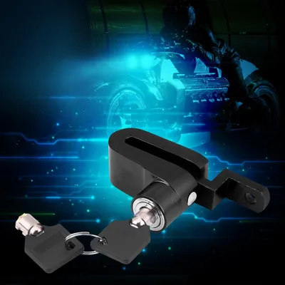 Image de Dispositif antivol de sécurité pour roue de scooter ou moto, avec frein à disque et support de fixation