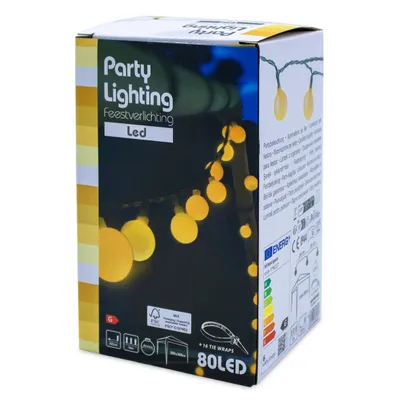 Obrázok produktu pre Party Lighting 80 LED - teplá biela - osvetlenie altánku - model: napájacia jednotka