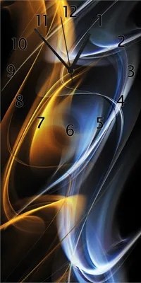 Produktbild von Wallario Design Wanduhr Abstraktes Design aus Echtglas, Größe 30 x 60 cm