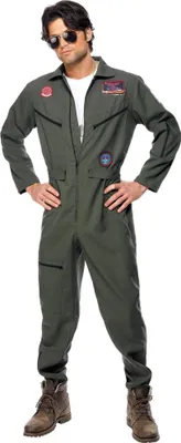 Image de Top Gun - Costume - Hommes SM3014 (XL) (Vert)