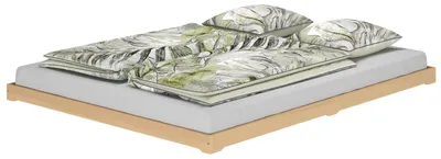 Produktbild von Niederflurbett Bodenbett Studentenbett Teenagerbett 160x200 Buche Massivholz V-60.66-16ohne Zubehör