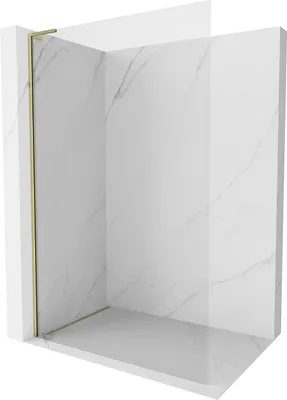Produktbild von Mexen Kioto-X L Duschwand Walk-in 80 x 200 cm, transparent 10 mm, gold - 800-080-107-50-00-X