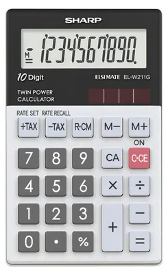 Image de SHARP SH-ELW211G-GY Calculatrice de poche