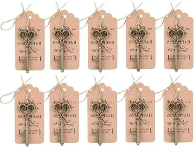 Produktbild von Schlüssel Flaschenöffner Set von 10 Vintage Herz