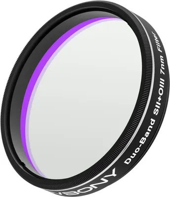 Zdjęcie produktu dla Filtr teleskopowy Svbony SV220, SII i OIII, 7 nm dwuzakresowy filtr mgławicowy 1,25", 88% transmisji szczytowej, głębokość odcięcia OD5, obrazowanie mgławic emisyjnych