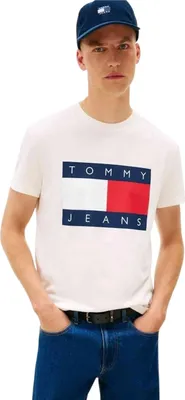 Image de Tommy Hilfiger T-shirt DM0DM22645YBH in Ancient White color size medium