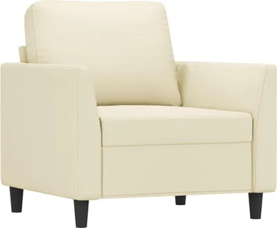Produktbild von vidaXL Sessel Creme 60 cm Kunstleder