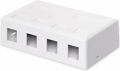 Produktbild von Keystone-Leergehäuse 4-port mit einfacher Snap-In-Montage
