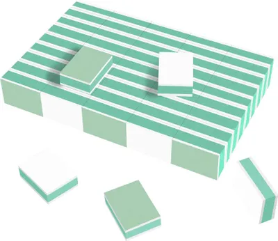 Image de Bumper à ongles 1000/4000 grains Bloc de polissage haute brillance 50 pièces Vert