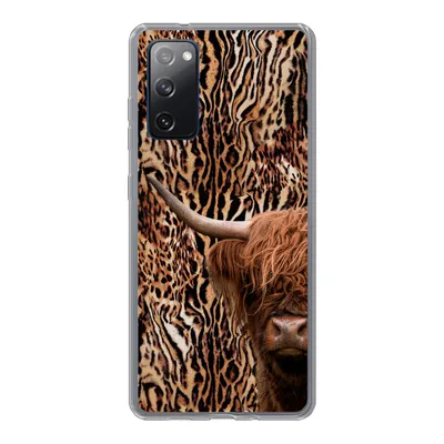 Produktbild von MuchoWow® Handyhülle Schutzhülle Hülle für Samsung Galaxy S20 FE Schottischer Highlander - Kuh - Pantherdruck Silikon Softcase Handy Hülle - Abdeckung
